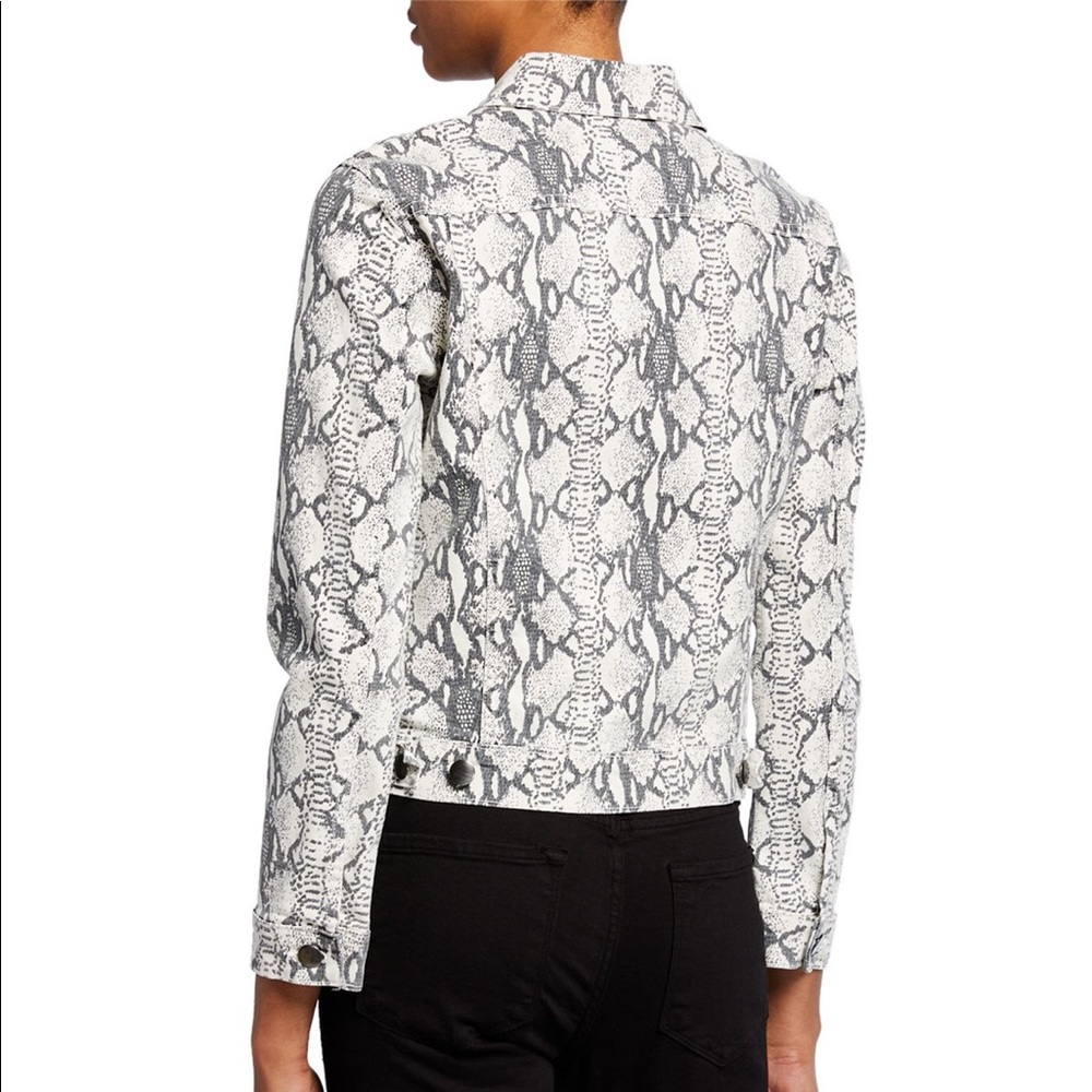 Frame “Gris Multi” Denim Python Jacket Size S - image 2